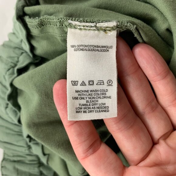 Free People Moss Green Canvas Cadet Button Fly Jogger Chino Pant M - Picture 5 of 8